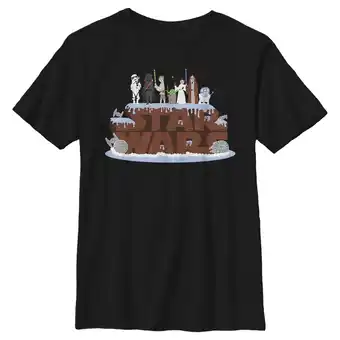 Walmart Boy's Star Wars Birthday Cake Logo Graphic T-Shirt offer