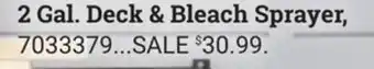 Ace Hardware 2 Gal. Deck & Bleach Sprayer offer