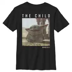 Walmart Boy's Star Wars: The Mandalorian The Child Frame Graphic Tee Black Small offer
