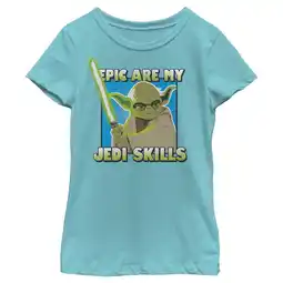 Walmart Girl's Star Wars: Galaxy of Adventures Yoda Epic Jedi Skills Graphic Tee Tahiti Blue Medium offer