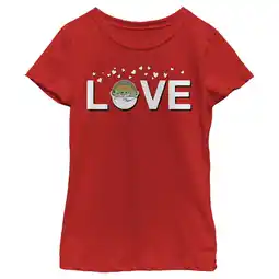 Walmart Girl's Star Wars: The Mandalorian The Child Love Bassinet Graphic Tee Red Medium offer