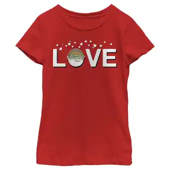 Walmart Girl's Star Wars: The Mandalorian The Child Love Bassinet Graphic Tee Red Medium offer