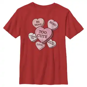 Walmart Boy's Star Wars: The Mandalorian The Child TooCute Candy Hearts Graphic Tee Red X Large offer