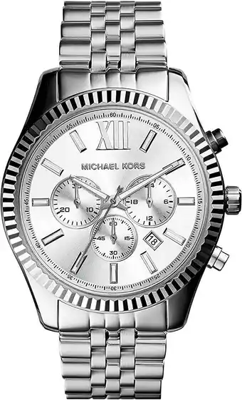 Walmart MICHAEL KORS Lexington Chronograph Silver Dial Men's Watch MK8405 offer