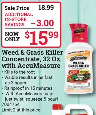 Ace Hardware Weed & Grass Killer Concentrate, 32 oz. with AccuMeasure offer