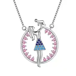 Walmart Beautlace Love Mom Necklace For Mothers,925 Sterling Silver Hearts for Mom Pendant Mother's Day Gift offer