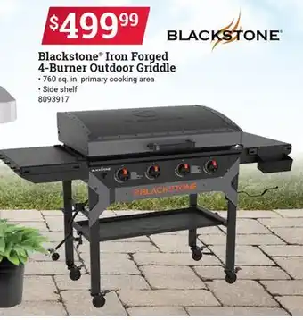Ace Hardware Blackstone Iron Forged 4—Burner Outdoor Griddle offer