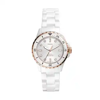 Walmart Fossil Women's FB-01 Three-Hand, White-Tone Stainless Steel Watch offer