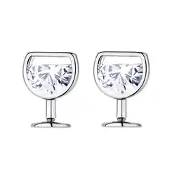 Walmart Sterling Wine Glasses Earrings with crystals from Swarovski offer