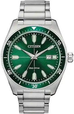 Walmart Citizen Eco-Drive Green Dial Men's Watch AW1598-70X offer