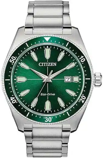 Walmart Citizen Eco-Drive Green Dial Men's Watch AW1598-70X offer