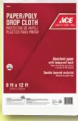 Ace Hardware Ace 9' x 12' Paper/Poly Drop Cloth offer