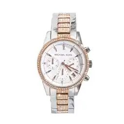 Walmart Michael Kors Ritz Chronograph Quartz Crystal Silver Dial Ladies Watch MK6651 offer