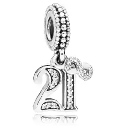 Walmart Pandora 21st Celebration Dangle Charm 797263CZ With Gift Box offer