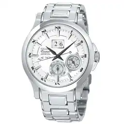 Walmart Seiko Men's Premier Kinetic Perpetual Calendar Silver Dial Dress Watch SNP001 offer