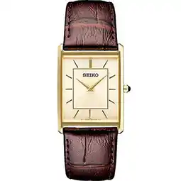 Walmart Seiko Essentials Quartz Light Champagne Dial Men's Watch SWR064 offer