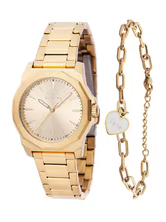 Walmart INVICTA Speedway Lady 34mm Stainless Steel Gold Gold dial PC21J Quartz offer