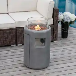 Walmart COSIEST Outdoor 16-inch 40,000 BTU Round Propane Fire Pit (Grey) offer