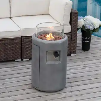 Walmart COSIEST Outdoor 16-inch 40,000 BTU Round Propane Fire Pit (Grey) offer