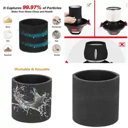 Walmart FWYOUNG Shop Vac Foam Sleeve Filter Washable Replacement Model 90585 offer