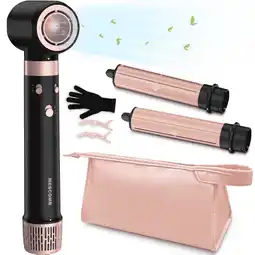 Walmart RACCOMB 3 in 1 Hair Styler, High-Speed Air dryer System,for Drying and Styling, Curly, Balck & Rose offer