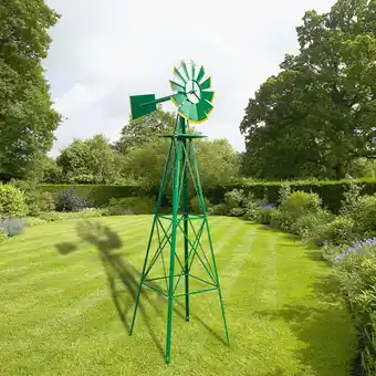 Walmart Zimtown 8FT Weather Resistant Yard Garden Windmill Green offer