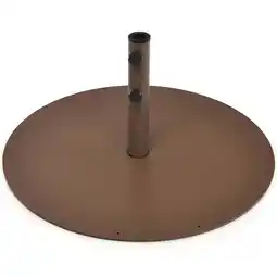 Walmart Costway 59LBS Patio Umbrella Base Round Umbrella Stand for Backyard Brown offer