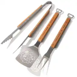 Walmart YouTheFan 7017723 Firefighter Classic Series BBQ Set - 3 Piece offer