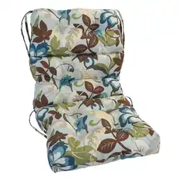 Walmart Blazing Needles 18 x 38 in. Polyester Outdoor Tufted Chair Cushion, Earth & Sky Palm offer
