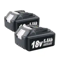 Walmart Mingsci For MAKITA Li-Ion 18V Makita BL1850B 5500mah Replace for BL1815 BL18302Pack offer