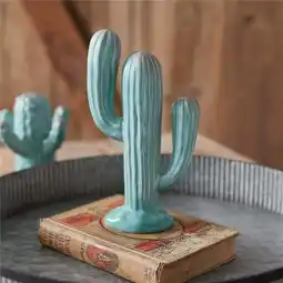 Walmart Ceramic Cactus Accent Sculpture - Four Arm offer