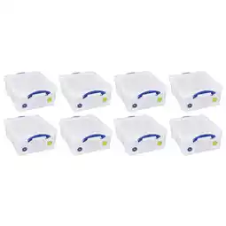 Walmart Really Useful Box 18L Storage Container w/Snap Lid Clip Lock Handle, 8 Pack offer