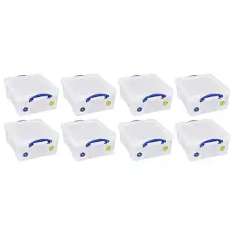 Walmart Really Useful Box 18L Storage Container w/Snap Lid Clip Lock Handle, 8 Pack offer