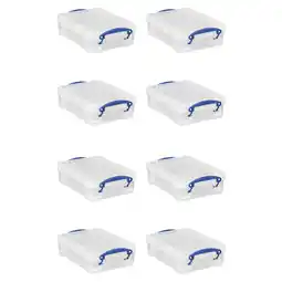 Walmart Really Useful Box 1.75L Storage Bin w/Snap Lid & Clip Lock Handle, 8 Pack offer
