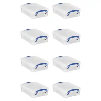 Walmart Really Useful Box 1.75L Storage Bin w/Snap Lid & Clip Lock Handle, 8 Pack offer