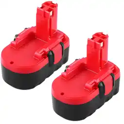 Walmart 2Pack 18V 4800mAh for Bosch BAT025/BAT181 Battery Red NI-MH BAT026 BAT160 BAT180 offer