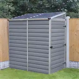 Walmart Palram - Canopia HG9600T SkyLight 4 ft. x 6 ft. Lean-To Shed - Gray offer