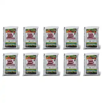 Walmart Brut Organic 1 Cu Ft Pure Nutrient Rich Garden Enhancer Cow Compost, 10 Pack offer