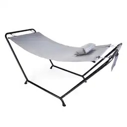 Walmart Ktaxon Hammock Bed with Stand, Heavy Duty , Weather-Resistant Polyester,600LB Weight Capacity, Gray offer