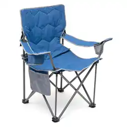 Walmart Sunnyfeel Foldable Camping Chair with Padded Armrest, Blue offer