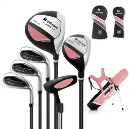 Walmart Costway Ultimate Junior Complete Golf Club Set for Kids, Pink offer