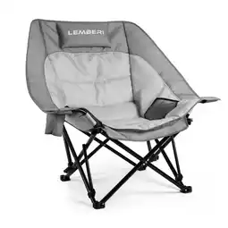 Walmart BOSSIN Oversized Camping Chair ,Portable Chair,with Side Cup Holder,Side Pocket and Cooler Bag offer