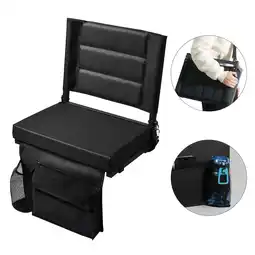 Walmart OUTMASTER Stadium Seat for Bleacher with Backrest. Portable for Good for Bleachers, Camping (Black) offer