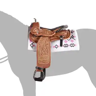 Walmart Breyer Traditional Cimarron-Western Pleasure Toy Horse Saddle - 1:9 Scale offer