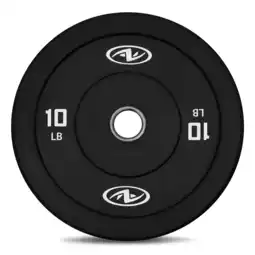 Walmart Athletic Works 10lb Black Olympic Bumper Rubber Plate, Single Weight offer