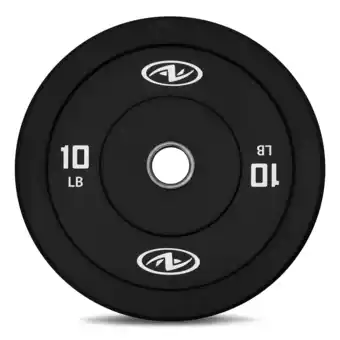 Walmart Athletic Works 10lb Black Olympic Bumper Rubber Plate, Single Weight offer