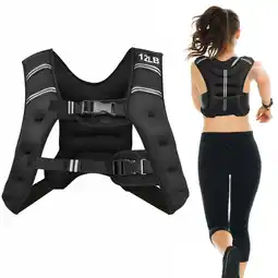 Walmart Costway 16LBS Workout Weighted Vest W/Mesh Bag Adjustable Buckle Sports Fitness Training offer