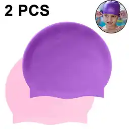 Walmart Long Hair Swim Cap - Silicone Swimming Caps for Girls, Kids, Adults (2 Pack) offer