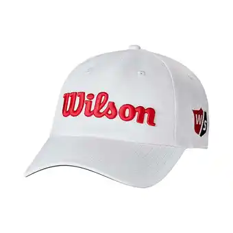 Walmart NEW Wilson Golf Pro Tour Adjustable Hat Cap - White / Red offer