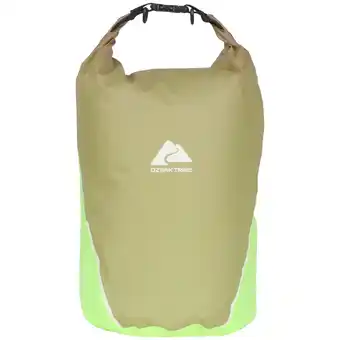 Walmart Ozark Trail Dry Bag 10L, Green-Tan, Coated Nylon Fabric, Water Resistant offer